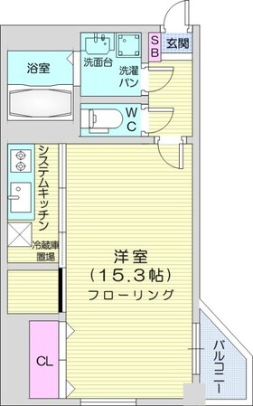 北２４条駅 徒歩3分 4階の物件間取画像